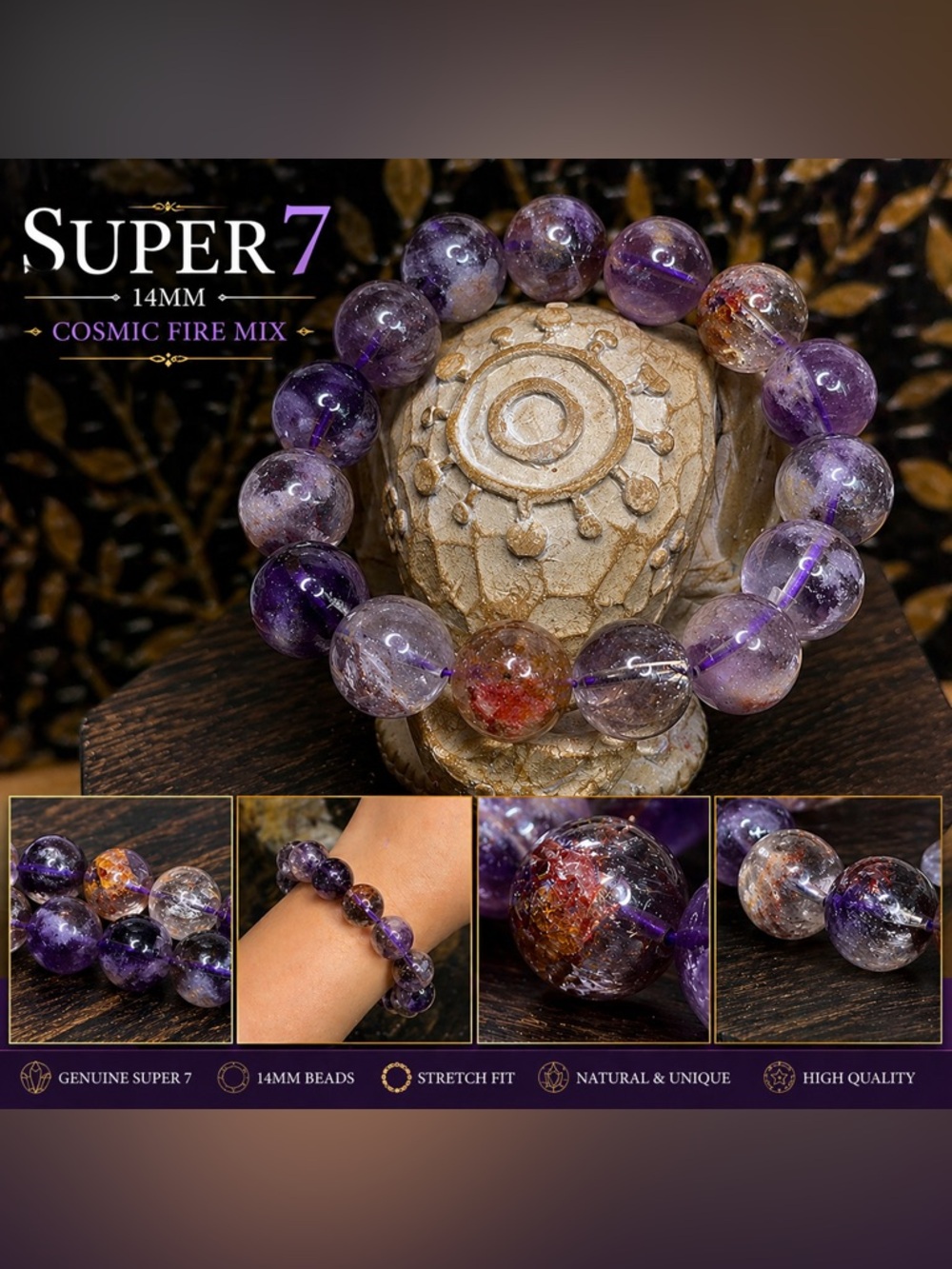 Super 7 - 14mm – Cosmic Fire Mix